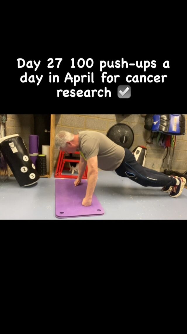Day 27 100 push-ups a day in April for cancer research ☑️ 
